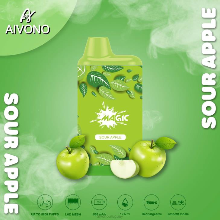 Aivono Uruguay - Aivono AIM MAGIC cigarrillo de caja de 5800 bocas manzana agria 606687