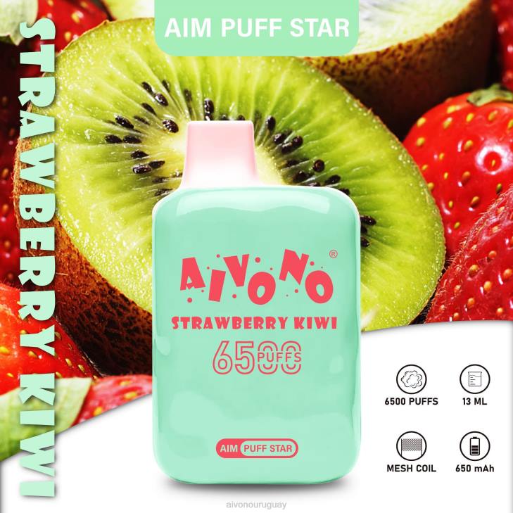 Aivono Uruguay - Aivono AIM PUFF STAR 6500 kiwi fresa 6066294