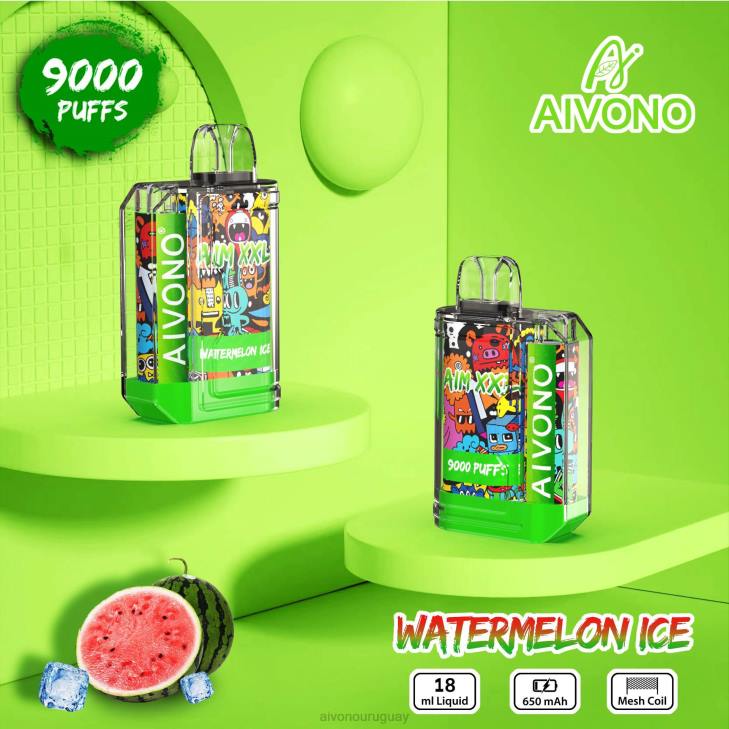 Aivono Uruguay - Aivono AIM XXL 9000 pegatina boca transparente hielo de sandia 606648