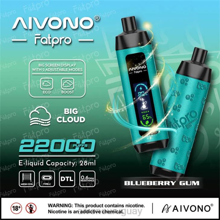 Aivono Uruguay - Aivono Fatpro 22000 chicle de arándanos 60669