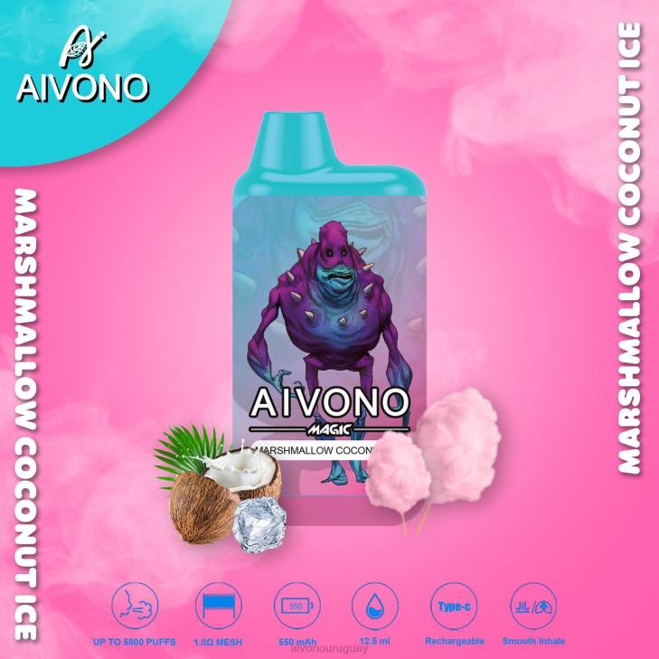 Aivono Vape - Aivono AIM MAGIC cigarrillo de caja de 5800 bocas hielo de coco de malvavisco 606695
