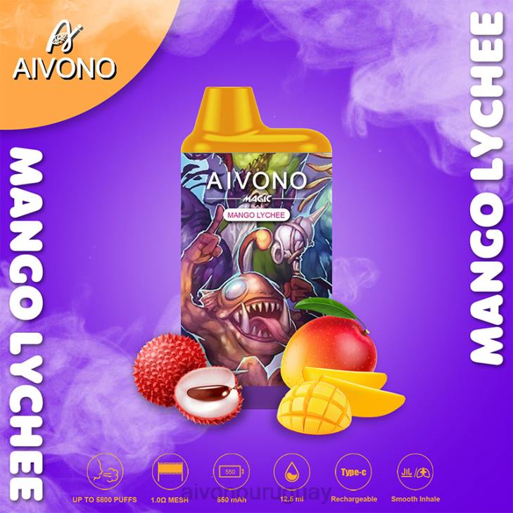 Aivono Vape - Aivono AIM MAGIC cigarrillo de caja de 5800 bocas lichi de mango 606698