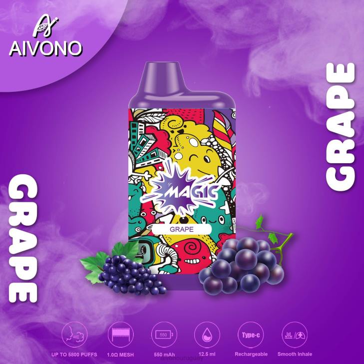 Aivono Vape - Aivono AIM MAGIC cigarrillo de caja de 5800 bocas uva 606692