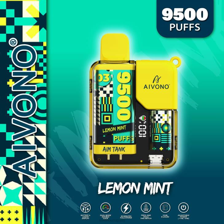Aivono Vape - Aivono AIM TANK 9500 menta limon 606635