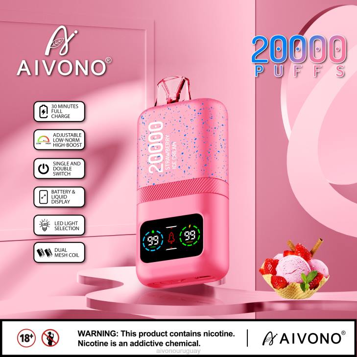 Aivono Vape - Aivono AIM magic 20000 helado de fresa 606680