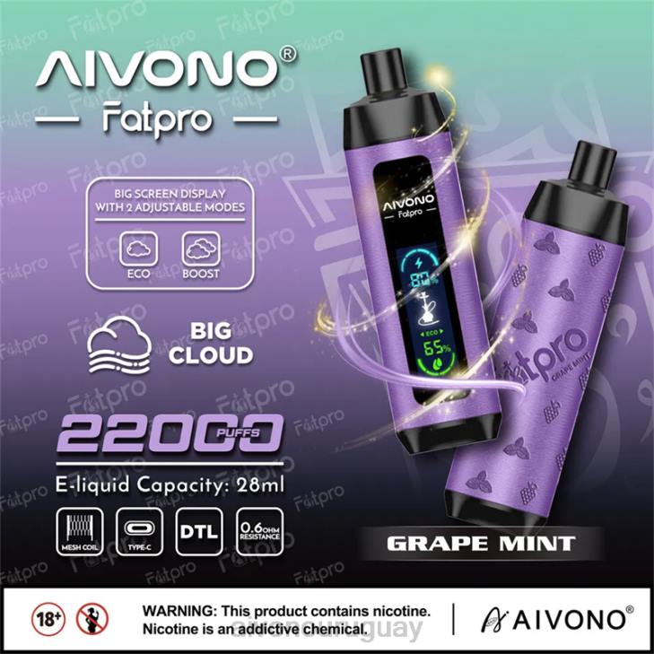 Aivono Vape - Aivono Fatpro 22000 menta de uva 60662