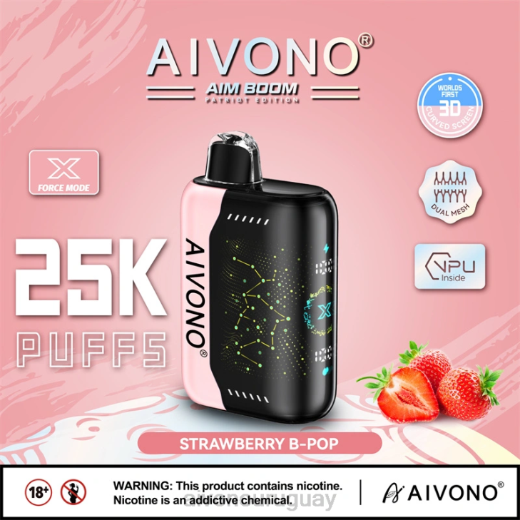Aivono Vape Uruguay - Aivono AIM BOOM 25000 b-pop de fresa 6066352