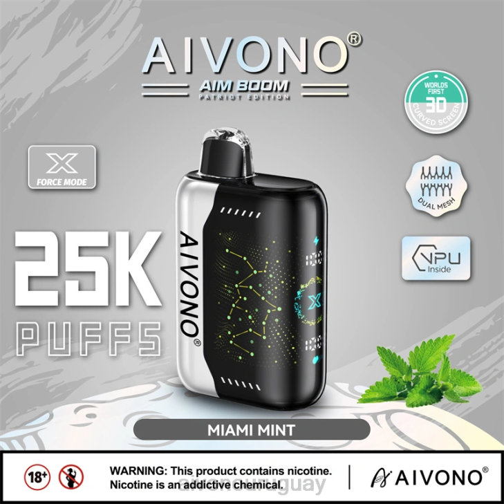 Aivono Vape Uruguay - Aivono AIM BOOM 25000 menta de miami 6066349