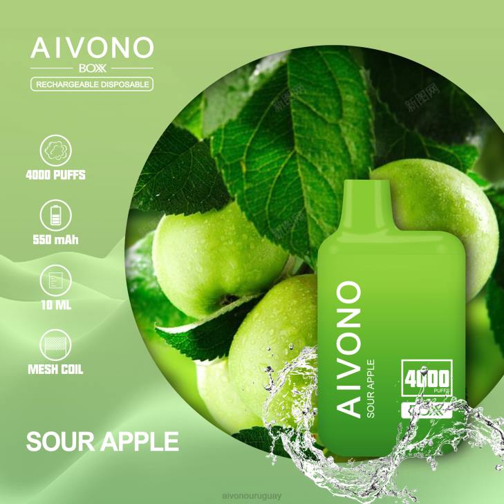 Aivono Vape Uruguay - Aivono AIM BOXX 4000 manzana agria 6066220