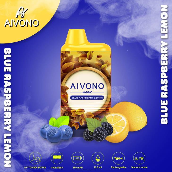 Aivono Vape Uruguay - Aivono AIM MAGIC cigarrillo de caja de 5800 bocas limón frambuesa azul 606691