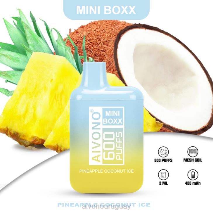 Aivono Vape Uruguay - Aivono AIM MINI BOXX 600 hielo de piña y coco 6066238