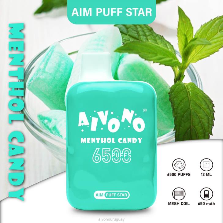 Aivono Vape Uruguay - Aivono AIM PUFF STAR 6500 caramelo mentolado 6066295