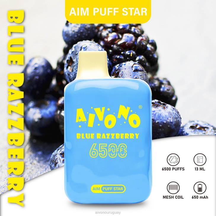 Aivono Vape Uruguay - Aivono AIM PUFF STAR 6500 frambuesa azul 6066292
