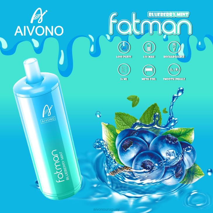 Aivono Vape Uruguay - Aivono FATMAN 6800 menta de arándanos 606622