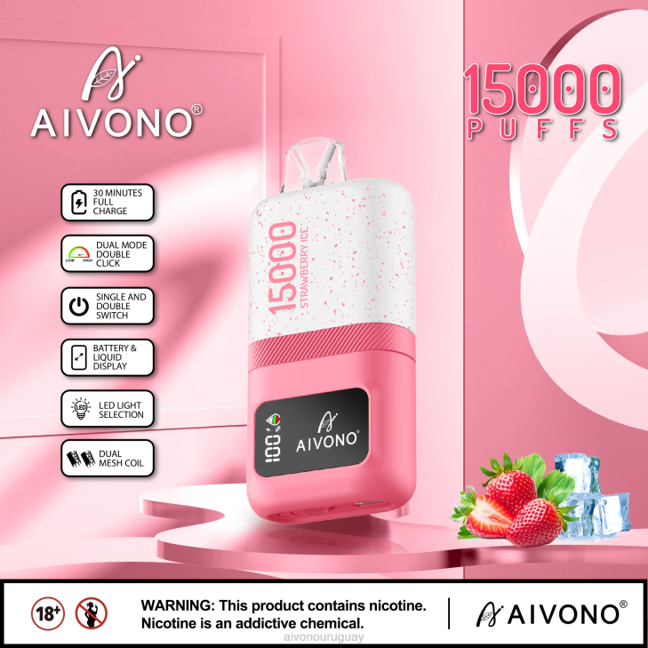 Aivono Vape - Aivono AIM magic 15000 hielo de fresa 606671
