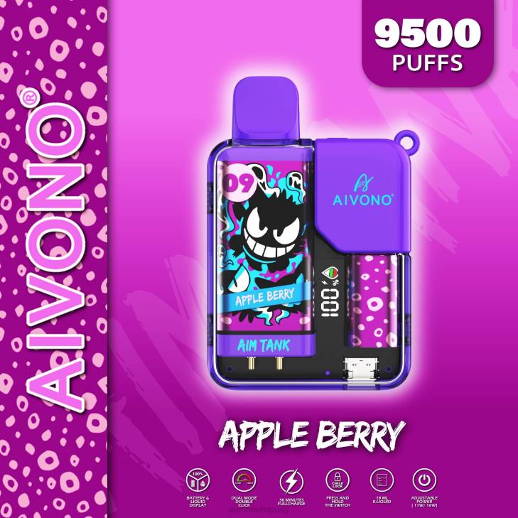 Aivono Vape Uruguay - Aivono AIM TANK 9500 baya de manzana 606643